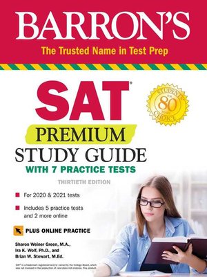 cover image of SAT Premium Study Guide with 7 Practice Tests